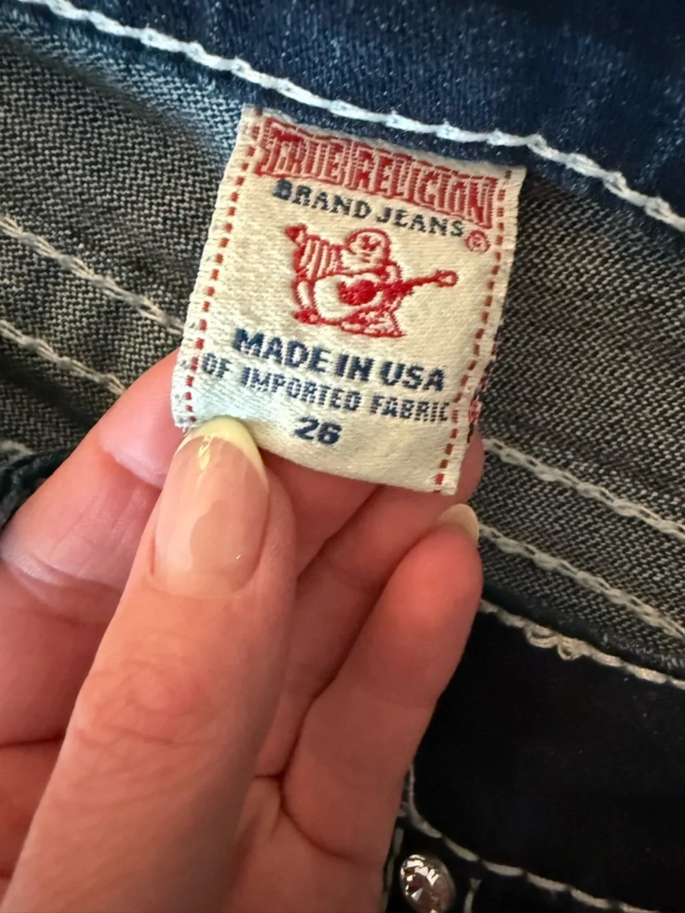 True Religion Dark Blue Flare Jeans - Picture 2 of 8